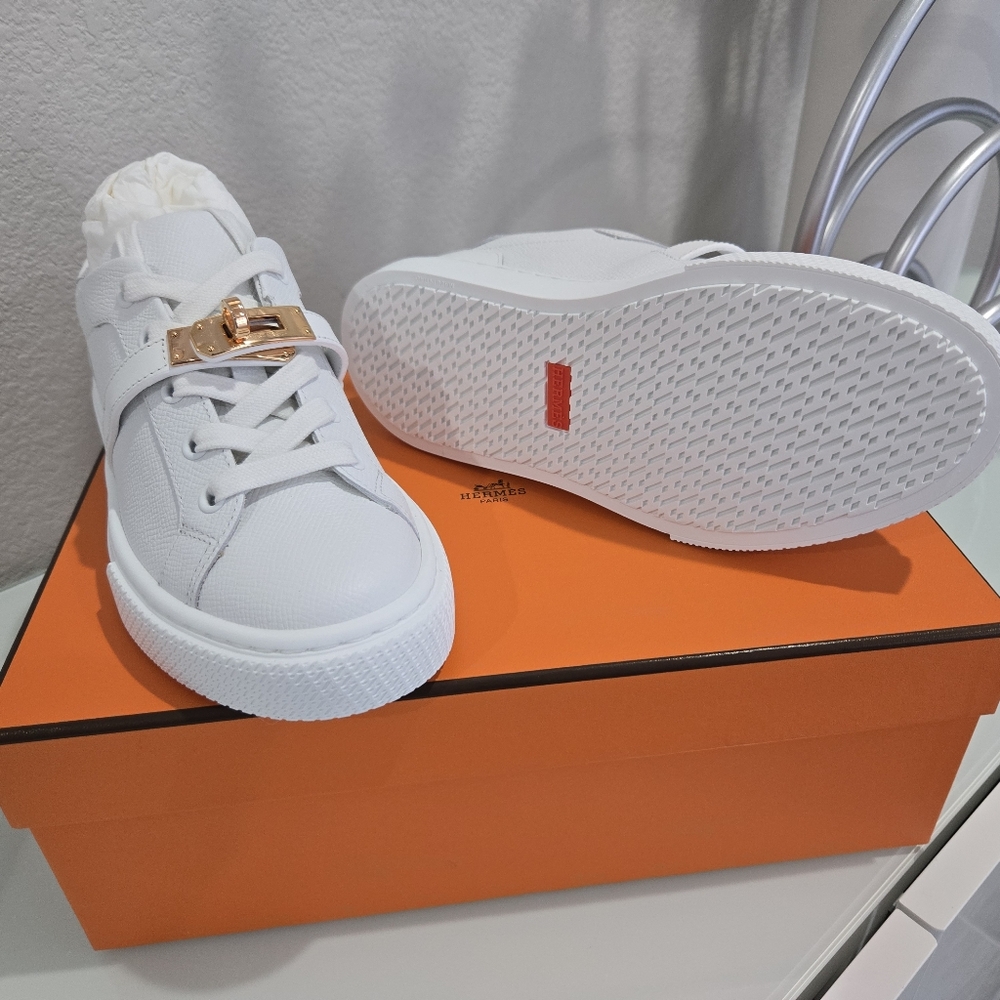Hermes Day Sneaker in Blanc (white) Size 34 - Picture 2 of 8